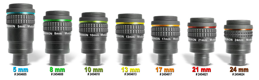 Baader Complete Eyepiece Set Consisting of All 7 Hyperion Modular Eyepieces  - Includes Fitted Hardcase - 2454600